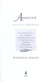 Front cover of Amarcord, Marcella remembers by Marcella Hazan