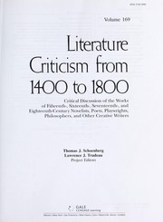 Cover of Literature criticism from 1400 to 1800 by Thomas J. Schoenberg