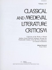 Cover of Classical and medieval literature criticism by Jelena O. Krstovic