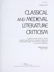 Front cover of Classical and medieval literature criticism by Unknown