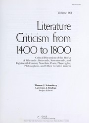 Cover of Literature criticism from 1400 to 1800 by Thomas J. Schoenberg