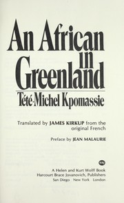Front cover of Africain du Groenland by Tété-Michel Kpomassie