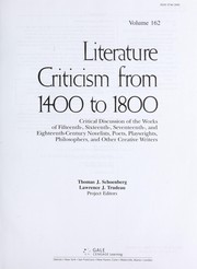 Cover of Literature criticism from 1400 to 1800 by Thomas J. Schoenberg