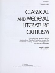 Cover of Classical and medieval literature criticism by Jelena O. Krstovic