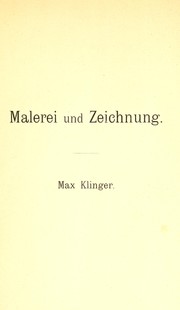 Cover of Malerei und Zeichnung by Max Klinger