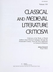 Cover of Classical and medieval literature criticism by Jelena Krostovic