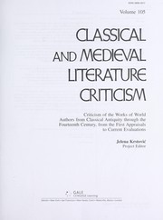 Front cover of Classical and medieval literature criticism by Unknown