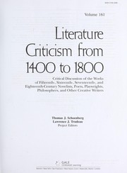 Cover of Literature criticism from 1400 to 1800 by Thomas J. Schoenberg