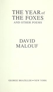 Front cover of The year of the foxes and other poems by David Malouf