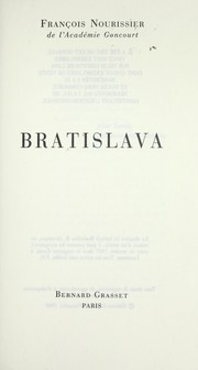 Front cover of Bratislava by François Nourissier