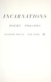 Cover of Incarnations; poems, 1966-1968 by Robert Penn Warren