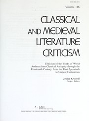 Cover of Classical and medieval literature criticism by Jelena O. Krstovic