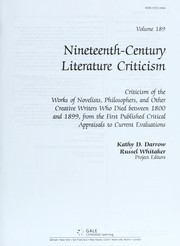 Front cover of Nineteenth-Century literature criticism by Unknown