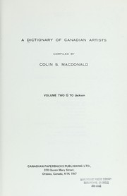 Cover of A Dictionary of Canadian Artists by Colin S. MacDonald