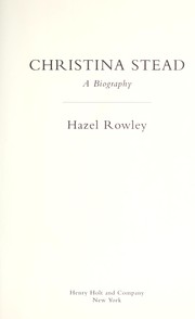 Cover of Christina Stead by Hazel Rowley