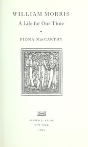 Cover of William Morris by Fiona MacCarthy
