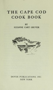Cover of The Cape Cod cook book by Suzanne Cary Gruver