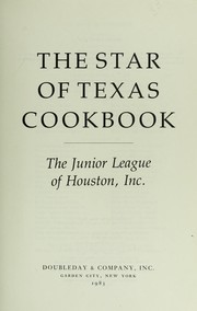 Front cover of The Star of Texas cookbook by Sophie D. Coe