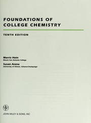 Front cover of Foundations of college chemistry by Morris Hein