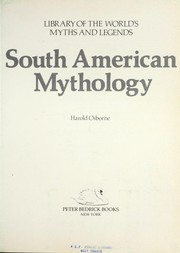 Front cover of South American mythology by Osborne, Harold