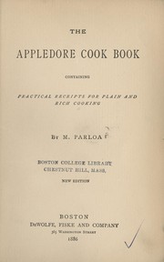 Front cover of The Appledore cook book by Maria Parloa