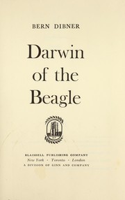 Front cover of Darwin of the Beagle by Bern Dibner