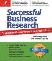 Front cover of Successful Business Research by Rhonda Abrams