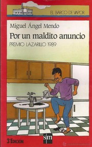 Front cover of Por un maldito anuncio by Miguel Angel Mendo