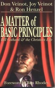 Cover of A Matter of Basic Principles by Don Veinot