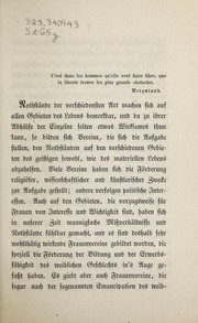 Front cover of Ziele und Wege der weiblichen Erziehung by Marie Stoephasius