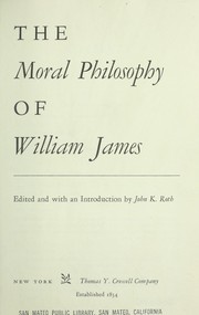 Front cover of The moral philosophy of William James by William James