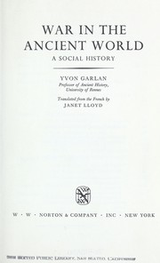 Front cover of Guerre dans l'Antiquité by Yvon Garlan