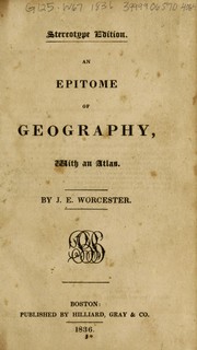 Front cover of An Epitome of geography by Joseph E. Worcester