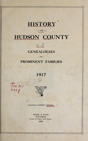 Front cover of History of Hudson County by Robert Feldra