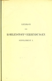 Front cover of Lexikon der Kohlenstoff-Verbindungen by M. M. Richter