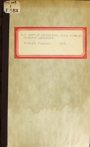 Front cover of Nitrogen fixation by United States. Fixed Nitrogen Research Laboratory