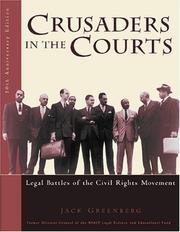 Cover of Crusaders in the courts by Jack Greenberg