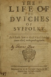 Front cover of The life of the Dutches of Suffolke by Thomas Drue