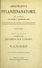 Cover of Angewandte Pflanzenanatomie by A. Tschirch