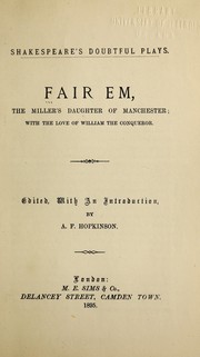 Front cover of Fair Em, the miller's daughter of Manchester by Robert Wilson