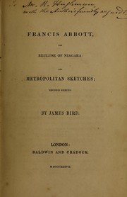 Front cover of Francis Abbott, the recluse of Niagara by Bird, James