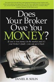 Cover of Does your broker owe you money? by Daniel R. Solin