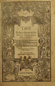 Front cover of The first and second[-third] volumes of Chronicles by Raphael Holinshed