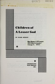 Cover of Children of a lesser god by Mark Howard Medoff
