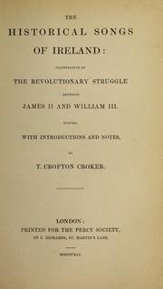 Cover of The historical songs of Ireland by Thomas Crofton Croker