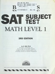 Cover of Barron's SAT subject test by Ira K. Wolf