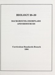 Front cover of Biology 20-30 by Alberta. Curriculum Standards Branch