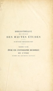 Cover of Étude sur l'iconographie bouddhique de l'Inde by A. Foucher