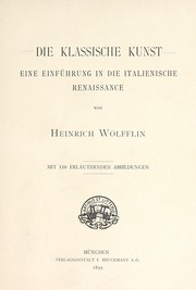 Cover of Die klassische Kunst by Heinrich Wölfflin