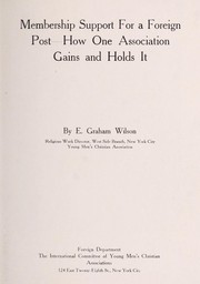 Cover of Membership support for a foreign post by E. Graham Wilson